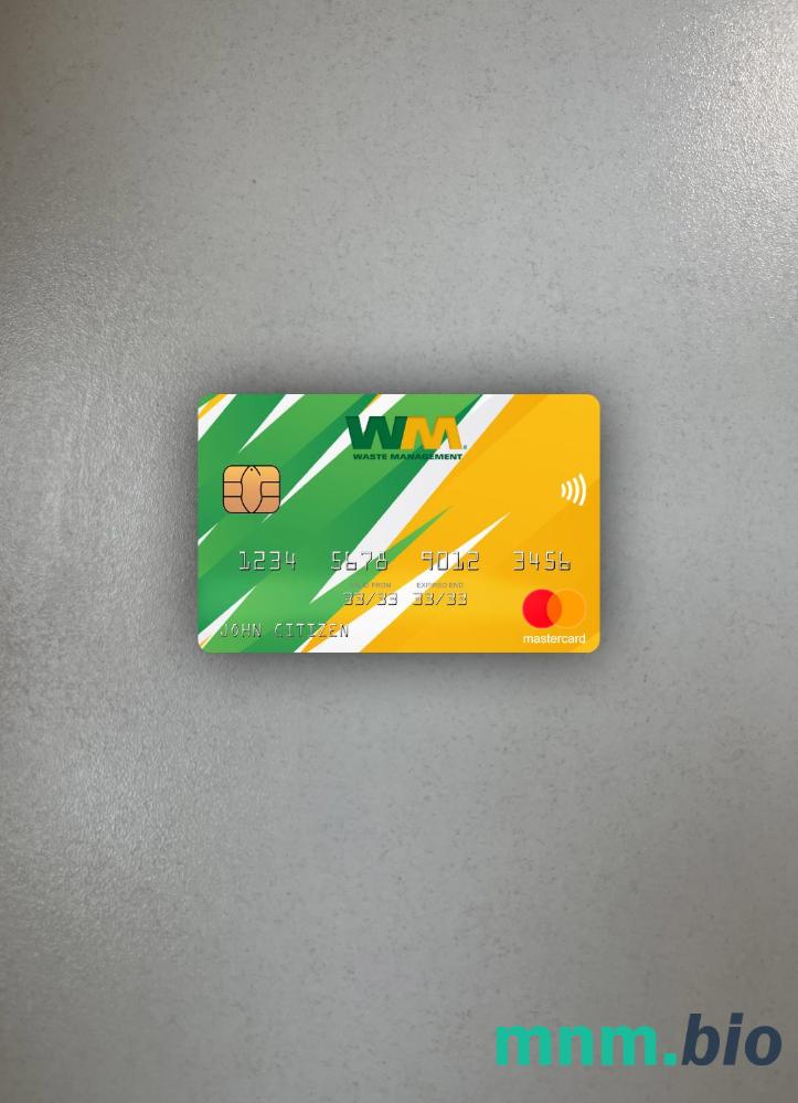 USA Waste Management bank wygląd zdjęcia mastercard skan PSD + zdjęcie